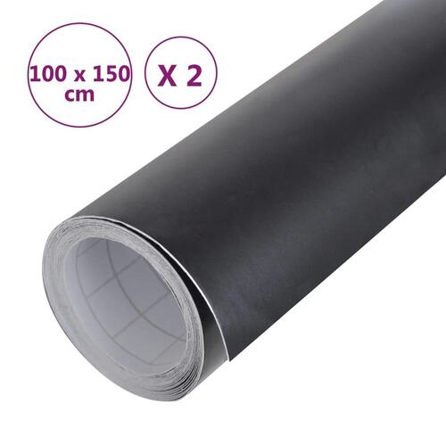 Bilfolier 2 stk. 100x150 cm mat sort