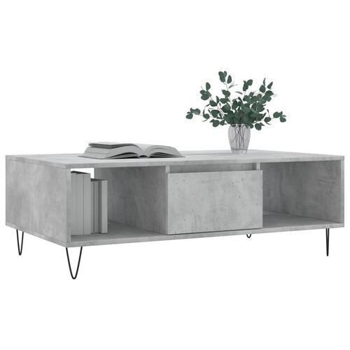 Sofabord 104x60x35 cm konstrueret træ betongrå