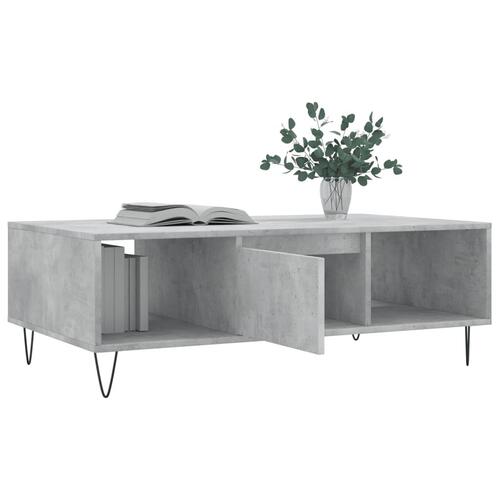 Sofabord 104x60x35 cm konstrueret træ betongrå