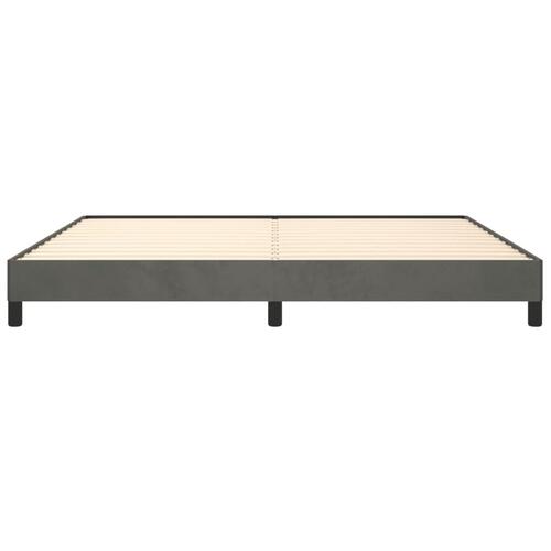 Sengeramme uden madras Mørkegrå 200x200 cm Fløjl