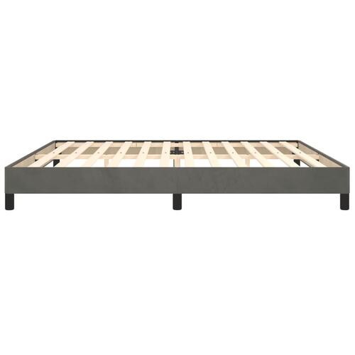 Sengeramme uden madras Mørkegrå 200x200 cm Fløjl