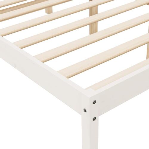 Seniorseng 100x200 cm massivt fyrretræ hvid