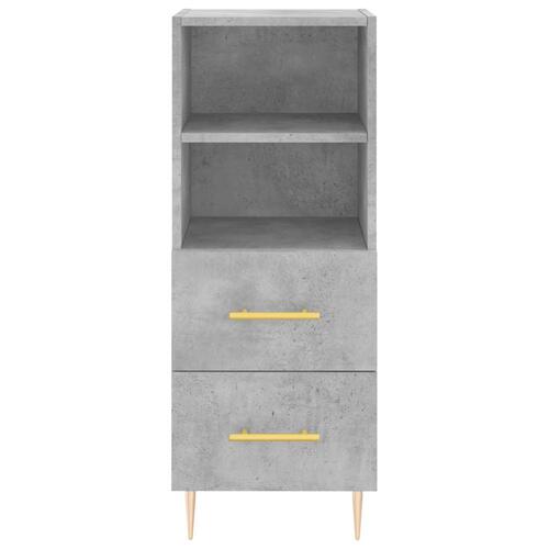 Skænk 34,5x34x90 cm konstrueret træ betongrå