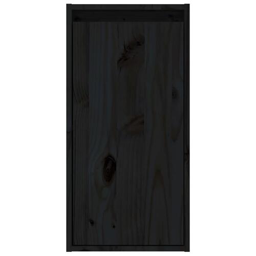 Vægskab 30x30x60 cm massivt fyrretræ sort
