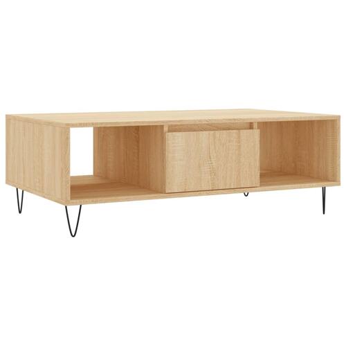 Sofabord 104x60x35 cm konstrueret træ sonoma-eg