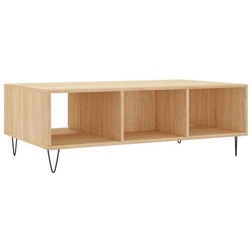Sofabord 104x60x35 cm konstrueret træ sonoma-eg