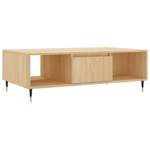 Sofabord 104x60x35 cm konstrueret træ sonoma-eg