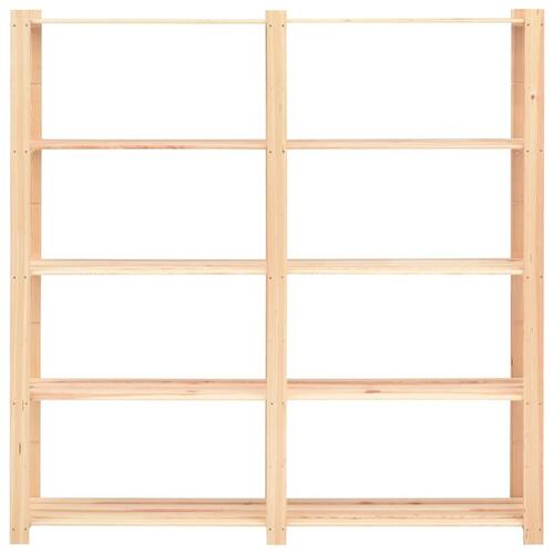 Reoler 3 stk. 5 hylder 170 x 38 x 170 cm massivt fyrretræ 500 kg
