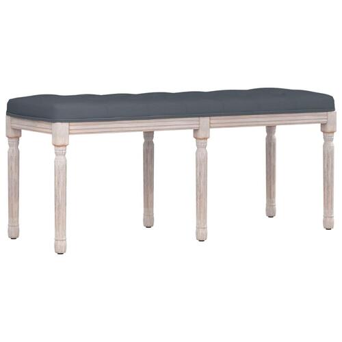Bænk 110x40x49 cm velour mørkegrå