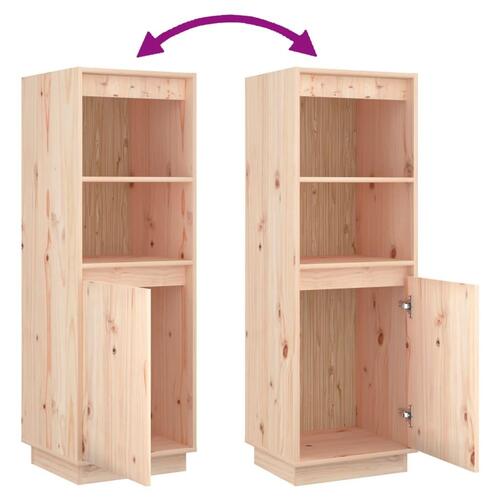 Højskab 37x34x110 cm massivt fyrretræ