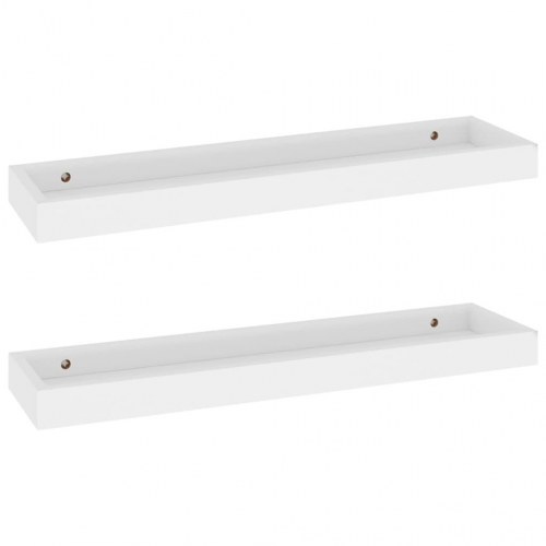 Svævehylder 4 stk. 60x15x4 cm MDF hvid