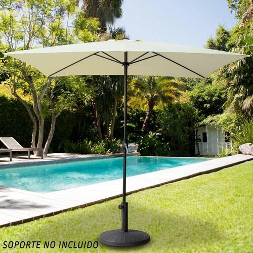 Parasol Aktive 300 x 245 x 200 cm Aluminium Flødefarvet