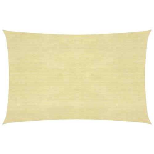 Solsejl HDPE rektangulær 2x4 m beige