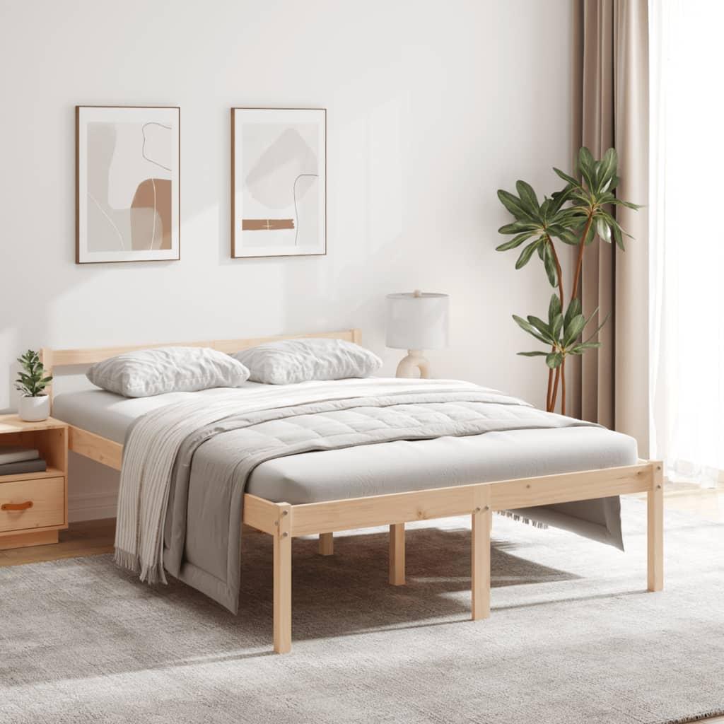 Seniorseng 120x200 cm massivt fyrretræ