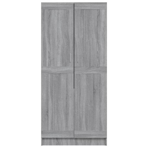 Klædeskab 82,5x51,5x180 cm konstrueret træ grå sonoma-eg