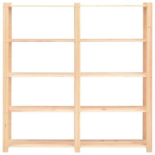 Reoler 10 stk. 5 hylder 170 x 38 x 170 cm fyrretræ 500 kg