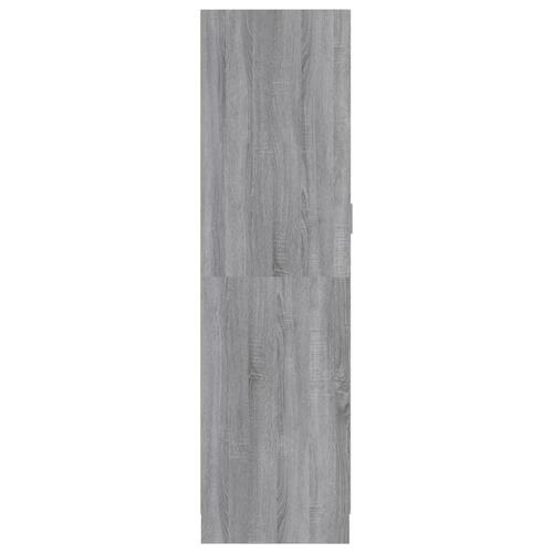 Klædeskab 82,5x51,5x180 cm konstrueret træ grå sonoma-eg