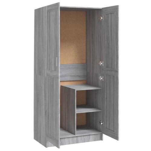 Klædeskab 82,5x51,5x180 cm konstrueret træ grå sonoma-eg