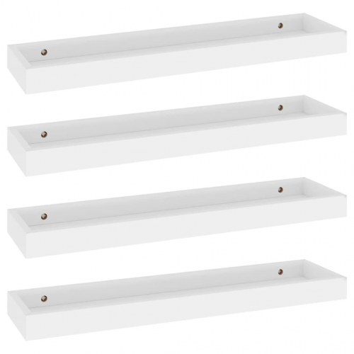 Svævehylder 4 stk. 60x15x4 cm MDF hvid