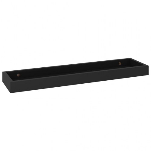 Svævehylder 2 stk. 60x15x4 cm MDF sort