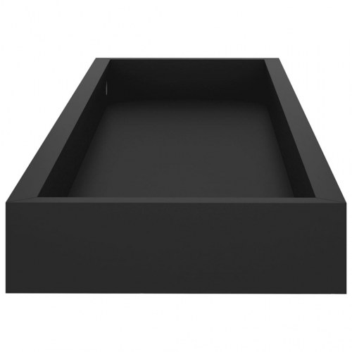 Svævehylder 2 stk. 60x15x4 cm MDF sort