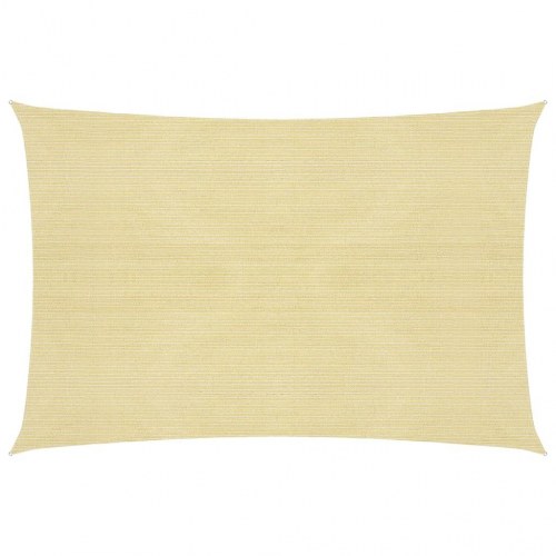 Solsejl HDPE rektangulær 4×6 m - beige