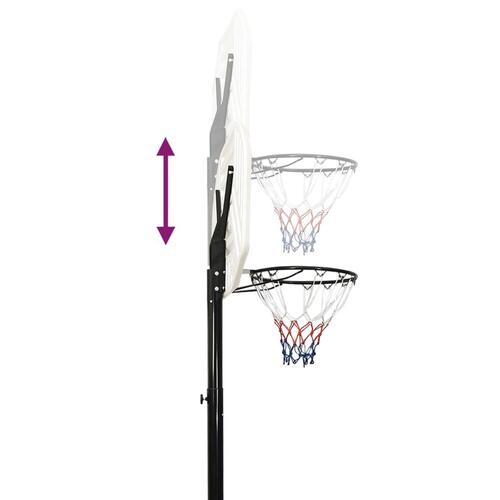 Basketballstativ 258-363 cm polyethylen hvid