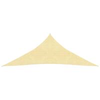 Solsejl HDPE trekantet 3,6x3,6x3,6 m beige
