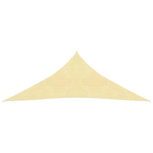 Solsejl HDPE trekantet 3,6x3,6x3,6 m beige