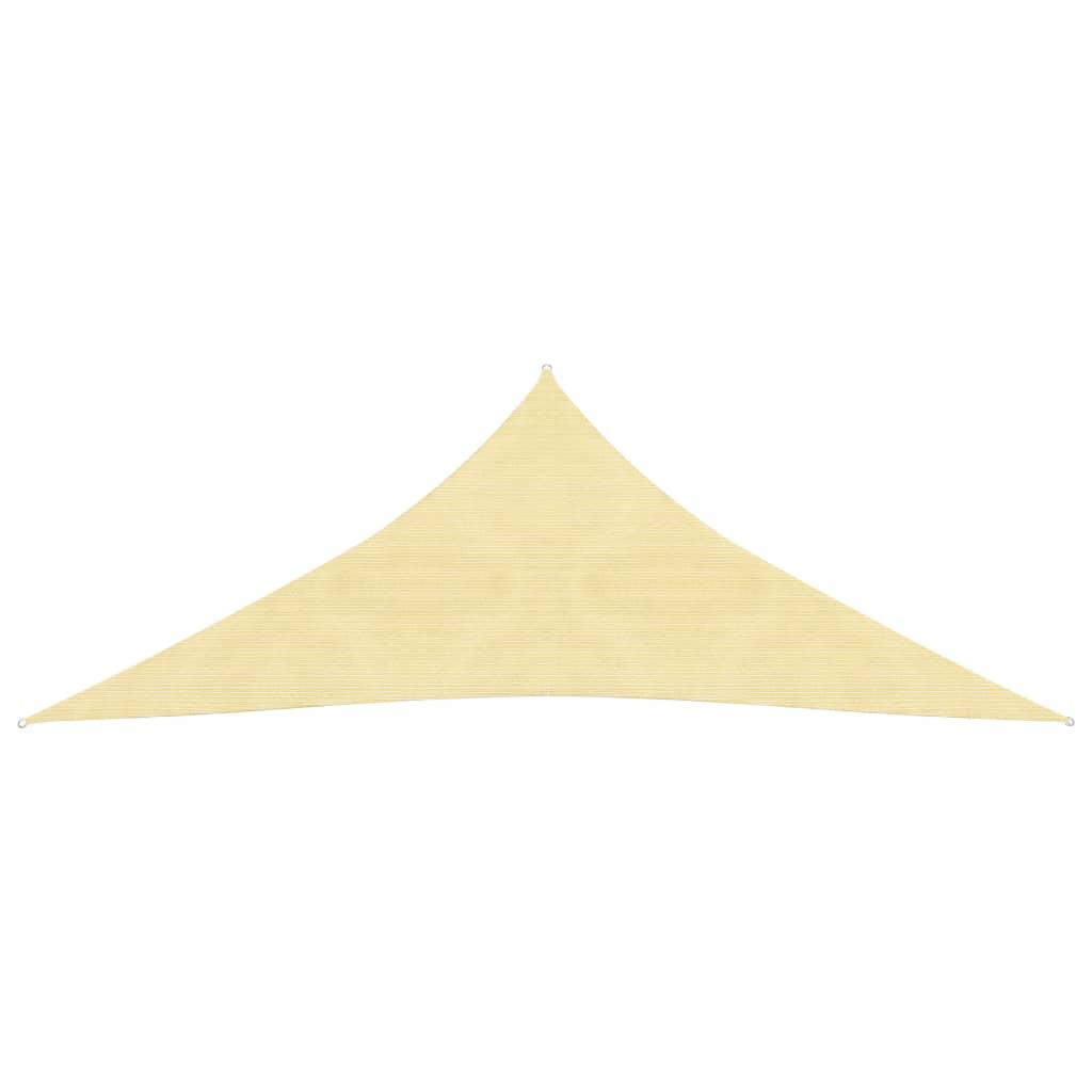 Solsejl HDPE trekantet 3,6x3,6x3,6 m beige