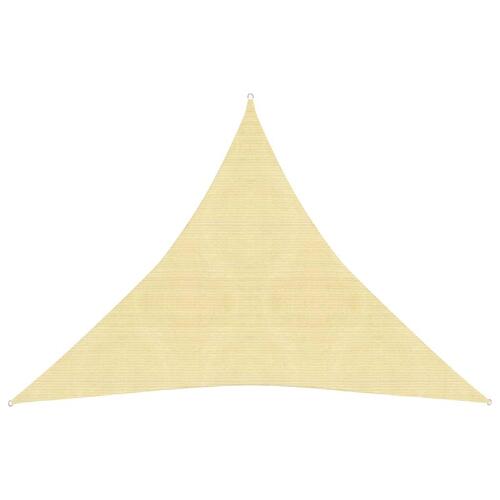 Solsejl HDPE trekantet 3,6x3,6x3,6 m beige