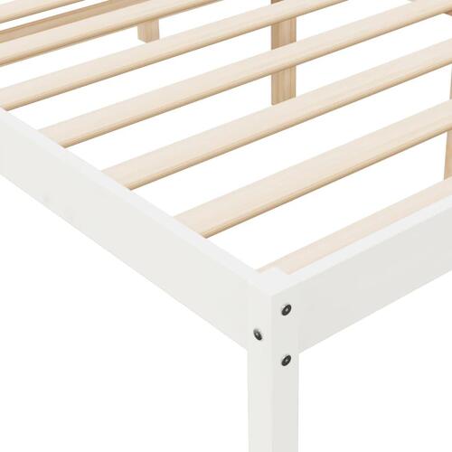 Seniorseng 160x200 cm massivt fyrretræ hvid