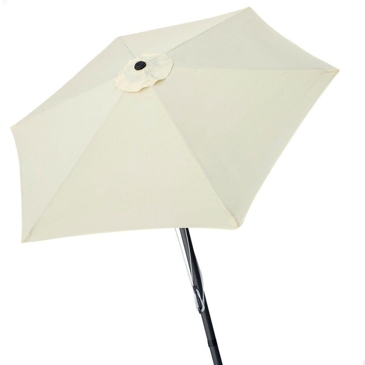 Parasol Aktive 300 x 248,5 x 300 cm Stål Aluminium Flødefarvet Ø 300 cm