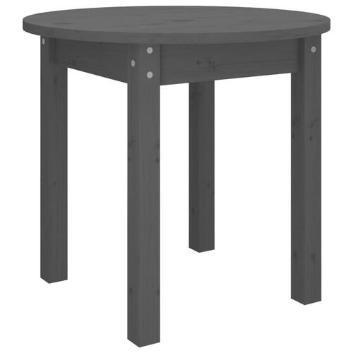 Sofabord Ø 45x40 cm massivt fyrretræ grå