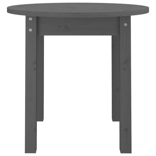 Sofabord Ø 45x40 cm massivt fyrretræ grå