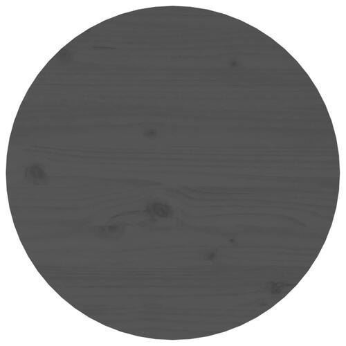 Sofabord Ø 45x40 cm massivt fyrretræ grå