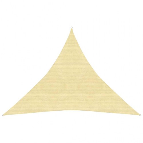 Solsejl HDPE trekantet 5 x 5 x 5 m beige