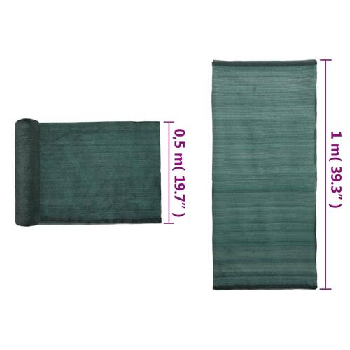 Afskærmning 1x50 m 150 g/m² HDPE grøn