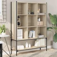 Bogreol 102x30x141,5 cm konstrueret træ sonoma-eg