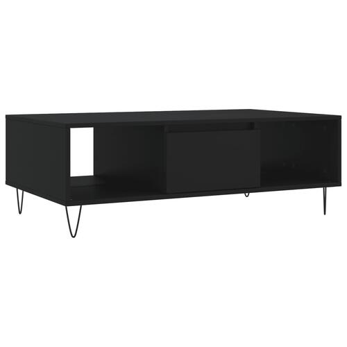 Sofabord 104x60x35 cm konstrueret træ sort