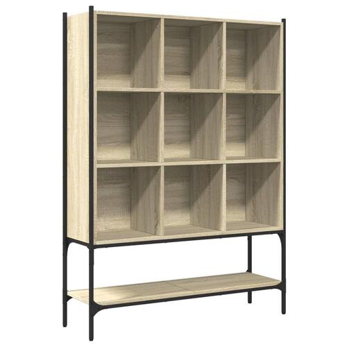 Bogreol 102x30x141,5 cm konstrueret træ sonoma-eg