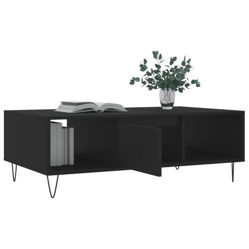 Sofabord 104x60x35 cm konstrueret træ sort