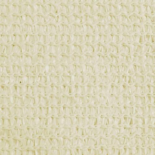 Solsejl HDPE firkantet 3,6x3,6 m creme