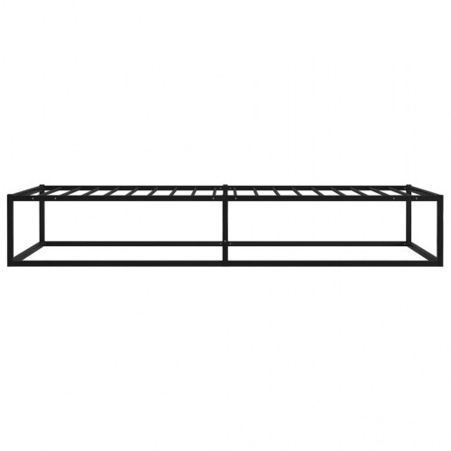 Sengestel i metal 100x200 cm - sort enkeltseng med lamelbund