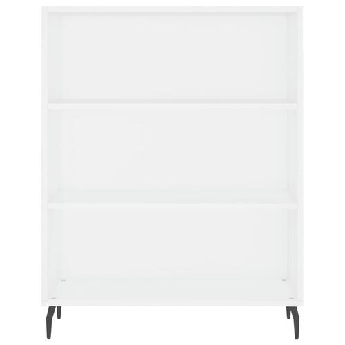 Reol 69,5x32,5x180 cm konstrueret træ hvid