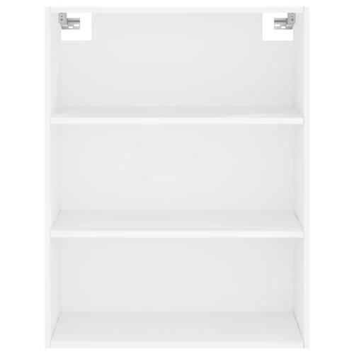 Reol 69,5x32,5x180 cm konstrueret træ hvid
