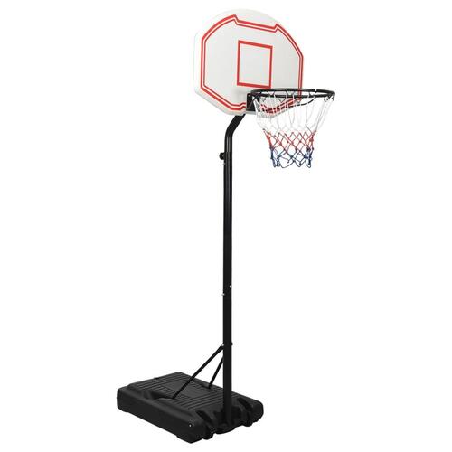 Basketballstativ 237-307 cm polyethylen hvid