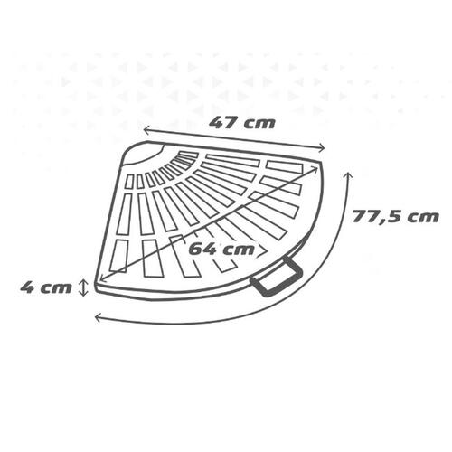 Fod for strandparasol Aktive Sort Aluminium Polyesterharpisk 47 x 4 x 64 cm 1 Dele