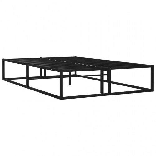 Sengestel i metal 120×200 cm - sort, lamelbund inkluderet