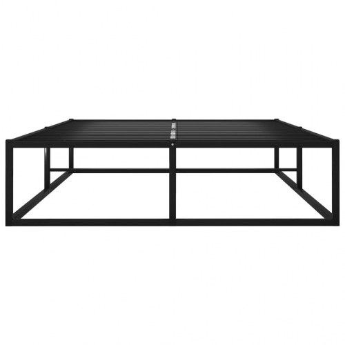 Sengestel i metal 120×200 cm - sort, lamelbund inkluderet